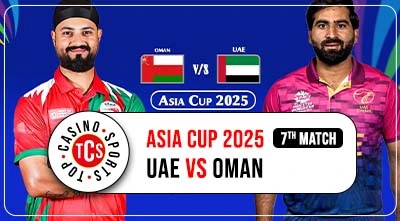 UAE vs Oman – Asia Cup 2025 Match 7 Banner